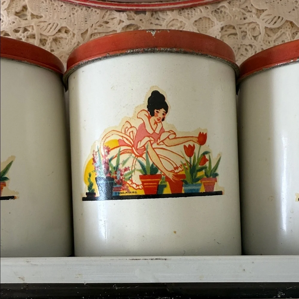 Vintage Spice Tins Rack and Cake Cover